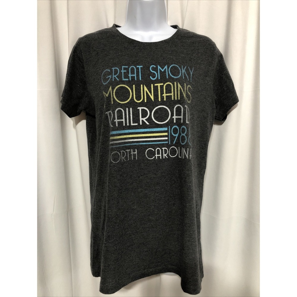 Ouray Sportswear Great Smoky Mountains Railroad Tee Womens XL Gray GSMR